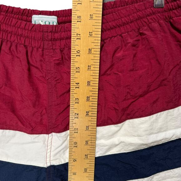 VTG IZOD Mens Striped Swim Trunks Size XL Retro Rugby Nautical Heritage Shorts - Picture 8 of 9